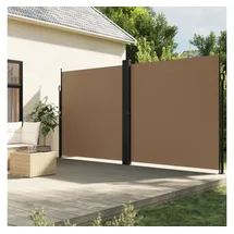 vidaXL Seitenmarkise Ausziehbar 220 x 1000 cm Taupe Polyester