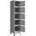 [en.casa] Schließfachschrank Stahl 180x38x45 cm Grau 5 Türen abschließbar