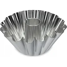 Kadax Gugelhupfform, Kuchenform aus Verzinktem Blech, Backform, 22.5 cm, Silber