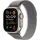 Apple Watch Ultra 2 GPS + Cellular 49 mm Titangehäuse natur, Trail Loop grün/grau S/M