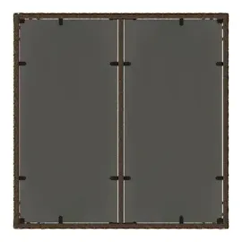 vidaXL Gartentisch mit Glasplatte Braun 90x90x75 cm Poly Rattan