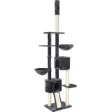 Kratzbaum Deckenhoch 2,4-2,6m Rauchgrau PCT110G01 - Hochwertiger Kratzbaum