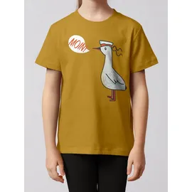 wat? APPAREL T-Shirt Moin Seagull in Ocker | Gr.: 134-146