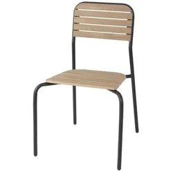Bolero Santorini Outdoor-Stühle in Holzoptik (4er-Pack)