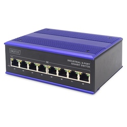 DIGITUS TX Ethernet Gigabit Industrieller 8x Port Switch