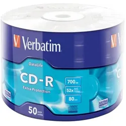 Verbatim CD-R 52X 700MB 50er-Packung Wrap Extra Schutz 43787
