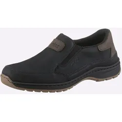 Slipper RIEKER, Herren, Gr. 42, schwarz, Lederimitat, sportlich, Schuhe