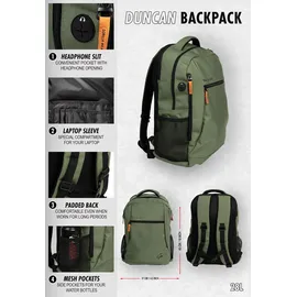 Gorilla Wear Duncan Rucksack Armeegrün