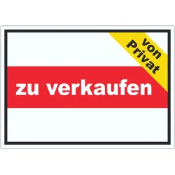 zu verkaufen von privat Aufkleber mit Text Werbeaufkleber A7 (74x105mm)