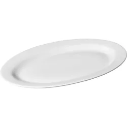 METRO Professional Platte Fine Dining, Porzellan, 30.5 cm, oval, weiß, 4 Stück