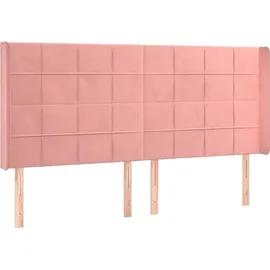 vidaXL Boxspringbett mit Matratze & LED Rosa 180x200 cm Samt
