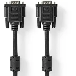 Nedis VGA-Kabel - VGA Stecker - VGA Stecker - Vernickelt - Maximale Auflösung: 1280x768 - 10.0 m - Rund - ABS - Schwarz - Label