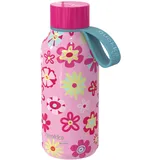 Quokka Solid Kids Thermoflasche mit Schlaufe zum Aufhängen Flowers 330 ml