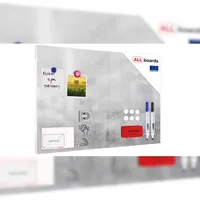 ALLboards Metallische Magnettafel 60 x 40 cm Zement