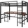 stilvora Hochbett 140 x 200 cm Metall schwarz