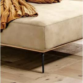 W.Schillig Eckcouch Leder 3-Sitzer Braun