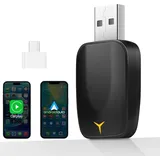 Kabelloser Adapter Für Carplay Und Android Auto, 2-in-1-stick, Wandelt Kabelgebundenes Android Auto/carplay In Kabellos Um, Geeignet Für Autos Mit Aa Und Carplay, Plug & Play, Usb C/a, Mini Und Stabil