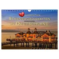 Calvendo 12 wunderschöne Sehenswürdigkeiten in Deutschland (Wandkalender 2026 DIN