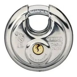 Abus Diskus 24/70 Fahrradschloss. 20cm. Silber SCHWARZ No Size