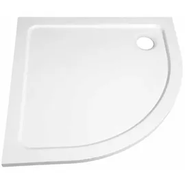Aqualine TECMI Gussmarmor-Duschwanne, Viertelkreis 90x90x3 cm, R55 mit Wannenfüssen