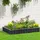 Outsunny Hochbeet DIY Gartenbeet mit T-Form-Pflanzenschilder Handschuhe Stahl