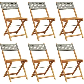 vidaXL Gartenstuhl 47 x 52,5 x 80 cm grau 8 St.