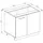 Vicco Eckunterschrank R-Line 86 x 46 x 81,6 cm Weiß Hochglanz