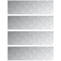 vidaXL Aluminium-Riffelbleche 4 Stk. Rutschfest 100x30 cm