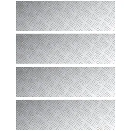 vidaXL Aluminium-Riffelbleche 4 Stk. Rutschfest 100x30 cm