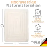 engelshof alpakas Engelshof Alpaka Bettdecke "Farisa" Winter Duo 135x200cm - Weiß