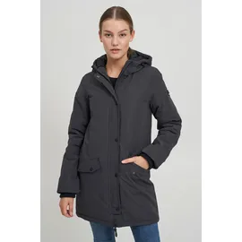 Oxmo OXTamila Damen Übergangsmantel Parka Lange Jacke mit Kapuze - L