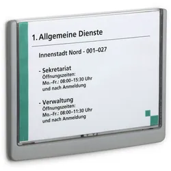 Durable Türschild 486637 (B x H) 210 mm x 148.5 mm Graphit 486637