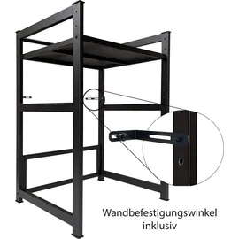 Quick Star Waschmaschinenregal 74 x 65 x 111 cm Schwarz