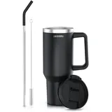 Arendo Thermobecher 1,2 l Schwarz