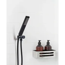 Beliani Handbrause Schwarz Metall Rechteckig Stab 1 Strahlart Modern Klassisch Duschkopf Badezimmer Stabhandbrause Stabbrause