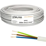 NYM-J 3x1,5 mm2 100m Ring Mantelleitung Installationskabel Stromkabel Feuchtraumkabel Kupfer