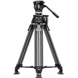 leofoto Carbon-Dreibeinstativ LVF-163C + FH-10 Videostativset