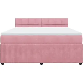 vidaXL Boxspringbett 180 x 200 cm Rosa