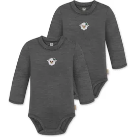 normani Outdoor Sports 2er Pack Baby Merino Langarmbody „Tuai" in Anthrazit | Gr.: 86