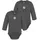 normani Outdoor Sports 2er Pack Baby Merino Langarmbody „Tuai" in Anthrazit | Gr.: 86