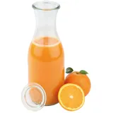 APS WECK Glasflaschen 1 Liter mit Deckel, Ø 6 cm, H: 25,5 cm, Flaschen für Säfte, Smoothies, Dressings, spülmaschinengeeignet