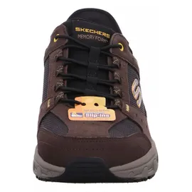 SKECHERS Oak Canyon Consistent Winner Slip-InTurnschuhe, Brown Leather/Textile/Synthetic/Black Trim, 48.5 EU