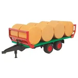 Bruder 02220 - Ballentransportanhänger inkl. 8 Rundballen 1:16