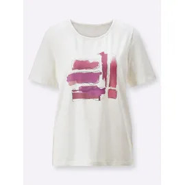 CREATION L Shirt in ecru-fuchsia-bedruckt | Gr.: 46