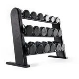 NOHRD DumbBells Hantelset, 18 Hanteln 5 - 25 kg inkl. Ablage, Shadow