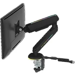 DELTACO Premium RGB Einzel-Monitorarm, schwarz