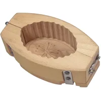 La Bonne Graine BAR102 Butterform, kanneliert, oval, aus Holz mit Blumenmuster, 80 g