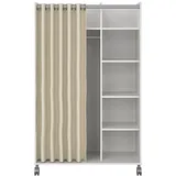 VCM Kleiderschrank Kit 160 x 100 x 49 cm Beige/Weiß