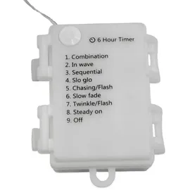 Spetebo LED Eiszapfen Lichterkette mit Batterie - Timer / 8 Funktionen - 20 LED kaltweiß