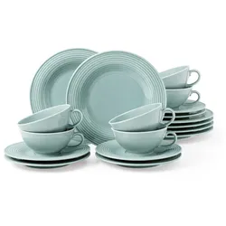 Seltmann Weiden Beat Color Glaze Teeservice 18-teilig - Arktisblau
